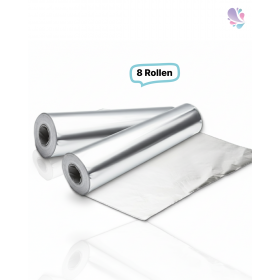 Alufolie 30cm lose Großrolle, 8 Rollen, 9600g, 600m, 11my, zum Warm - und Frischhalten von Lebensmittel