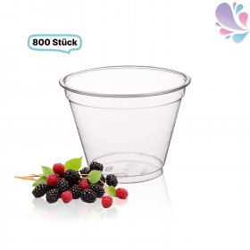Smoothie Cups, klare Becher 225ml - 800 Stück, transparentes recyceltes PET