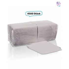 Servietten weiß, 33er, 1/4 Falz, 2-lagig, 4.500 Qualitäts-Servietten, 100% Zellstoff, reißfest