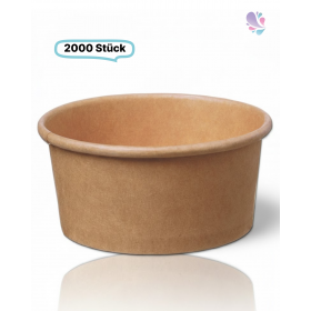 Dressingbecher groß, Becher braun 60ml, 2000 Stück, to go, take away, biologisch abbaubar, Kraftpapier+ PE