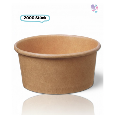 Dressingbecher groß, Becher braun 60ml, 2000 Stück, to go, take away, biologisch abbaubar, Kraftpapier+ PE