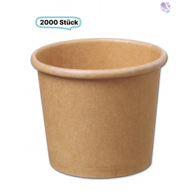Dressingbecher klein, Becher braun 30ml, 2000 Stück, to go, take away, biologisch abbaubar, Kraftpapier+ PE