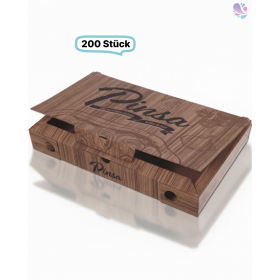 Pinsaboxen, 200 Stk, 23x38x5cm, natürliches Design, braun mit Neutraldruck, to go, take away