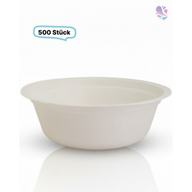 Bowl-/ Suppenschale klein Holzfaser, 350ml, 500 Stk, wood fiber, nassfest & fettdicht, Holz aus der EU, kompostier- & recyclebar