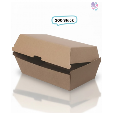 Lunchboxen aus Wellpappe, 200 Stück, 3 Größen, to go, take away, recyclebar