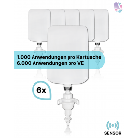 Cosmos Sensor Toilettensitzreiniger 6.000 Anwendungen, 6 x 1 Liter Flächen- und Toilettensitzreinigung, inkl. Pumpe, Silikonfrei