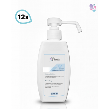 Hand- & Hautdesinfektion, medizinisch, höchst ergiebig im Mini Fix-System 12x300 ml