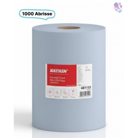 Putzrolle KATRIN Putztuchrollen XXL 500, 2-lagig, blau, 1.000 Abrisse, 2 Rollen, gesamt 1000 m, für den täglichen Bedarf