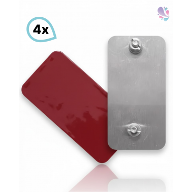Selbstklebende Edelstahlhalterung 4x für die Wandhalterung der HOTELSERIE