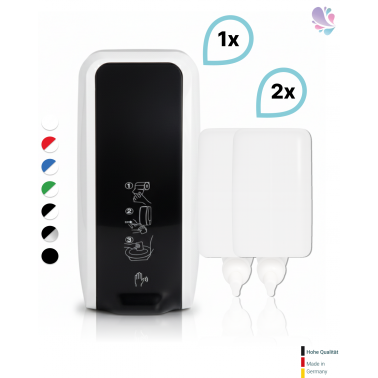 SET: Manueller Spender für Toilettensitzreinigung Blanc Cosmos versch. Farben+2x 1-Liter Sitzreinigungsschaum - PRODUKTSET