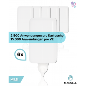Cosmos Schaumseife 15.000 Anwendungen, 6 x 1 Liter, inkl. Pumpe, vakuumierte Kartusche, made in Germany, für alle Hauttypen