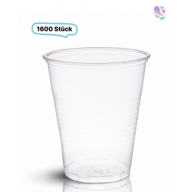 Trinkbecher, klare Becher, Bierbecher, Ø 9,5 cm, 1600 Stück, transparentes PP, verschiedene Größen, 0,30l, 0,40l, 0,50l