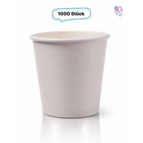 Kaffeebecher 0,2 l weiß aus Hartpapier – Pappbecher 8 oz, Ø 80 mm, 1000 Stück für Gastronomie & To-go