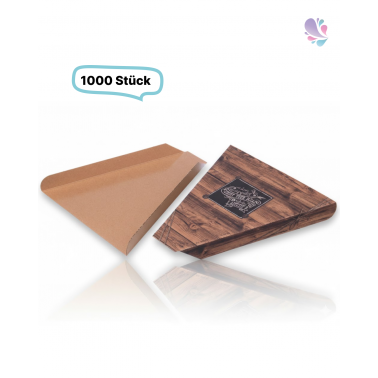 Pizza Slice Tray / Pizzascheibentablett aus Karton 172 x 180 x 19 mm – braun, für einzelne Pizzastücke, 1000 Stück