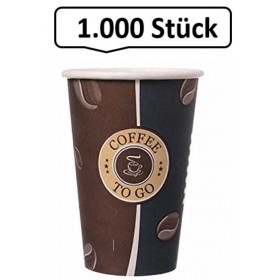 Kaffeebecher Slim, Pappbecher Topline 12oz, Volumen: 0,30 l, Ø 80 mm, 1.000 Stk, Coffee To Go