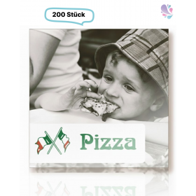 Pizzaboxen aus kompostierbarem Kraftkarton 20×20×3 cm – fettresistent, verstärkt, 200 Stück, ideal für Lieferservice