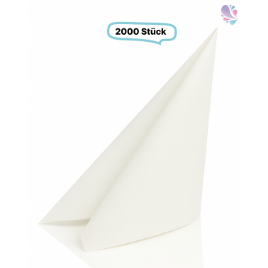 Servietten weiß, 33er, 1/4 Falz, 2-lagig, 2.000 Servietten