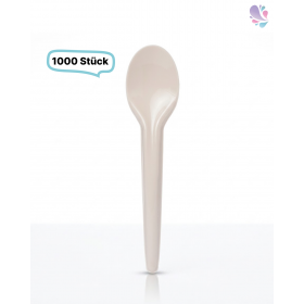Löffel, Papierlöffel, 17 cm, 1.000 Stk, weiß, Premium Qualität