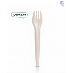Gabel, Papiergabel, 17 cm, 1.000 Stk, weiß, Premium Qualität