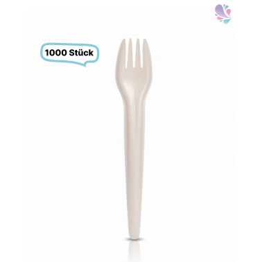 Gabel, Papiergabel, 17 cm, 1.000 Stk, weiß, Premium Qualität