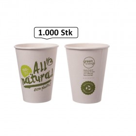 Bio-Kaffeebecher Singlewall 8oz, 0,20 l, Ø 80 mm, 1.000 Stk, All natural, kompostierbar