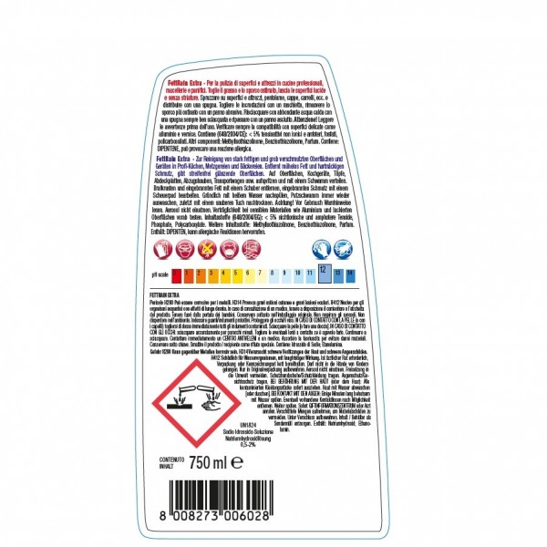 Alkalischer Superfettlöser, 24 x 750 ml Sprühflasche, für stark verschmutzte und fettige Oberflächen, gebrauchsfertig
