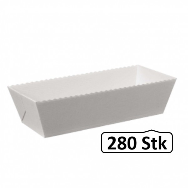 Papier-Backformen für Fleischkäse, 280 Stück, Volumen ca. 2000g, Backofen geeignet, geschmacksneutral, aluminiumfrei