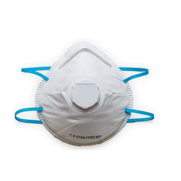 FFP2-Mundschutzmaske mit Ventil original & zertifiziert, 600 Stk., Mund- und Nasenmaske, Einwegmaske, EN 149:2001 + A1:2009