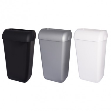 Abfallbehälter, Mülleimer, Blanc, 25-Liter hängend, Wandmontage oder stehend, mit Deckel abnehmbar