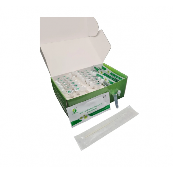Green Spring SARS-CoV-2 Antigen-Rapid Test Kit (Kolloidales Gold) 4 in 1: Lolly-Test, Nasal, Nase-Rachen, Mund-Rachen