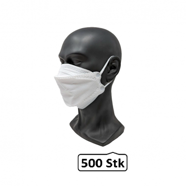 3D FFP2 Mundschutzmaske zertifiziert, 500 Stk. Atemschutzmaske, Mund- & Nasenmaske, Einwegmaske, DIN EN 149:2001 + A1:2009