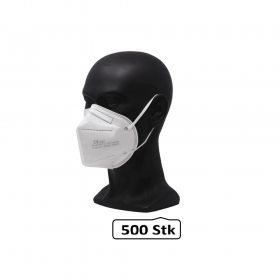 FFP2-Mundschutzmaske zertifiziert, 500 Stk. Atemschutzmaske, Mund- & Nasenmaske, Einwegmaske, EN 149:2001 + A1:2009